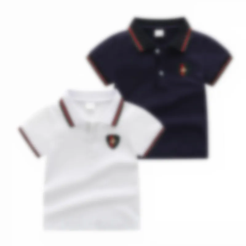 Meninos verão algodão camisetas crianças moda turn-down colarinho camisas polo crianças roupas de grife bh184