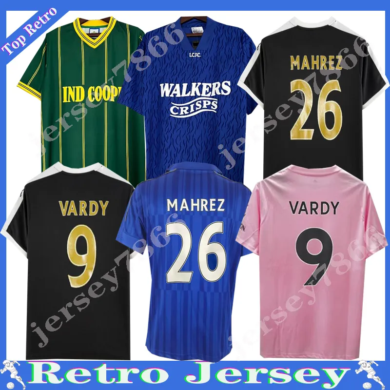 15 16 LeicesterS retro VARDY soccer jerseys okazaki classic vintage football shirts champion 84 17 19 93 94 winner mahrez kante Uniforms