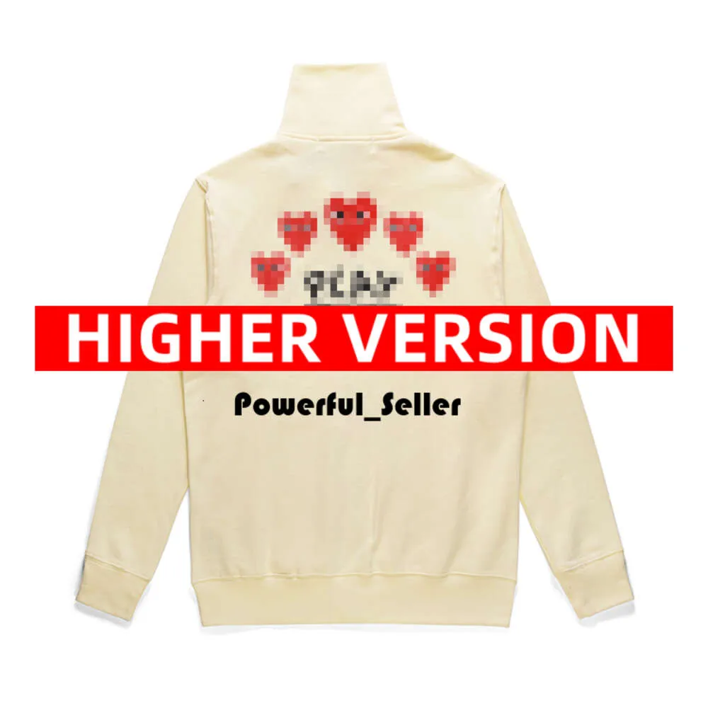 Moletons femininos com capuz Jogar Commes Jumpers Des Garcons Carta Pulôver Red Heart Hoodie Commes Hoodie Garcons Hoodie Olhos Red Heart Hoodie 5878