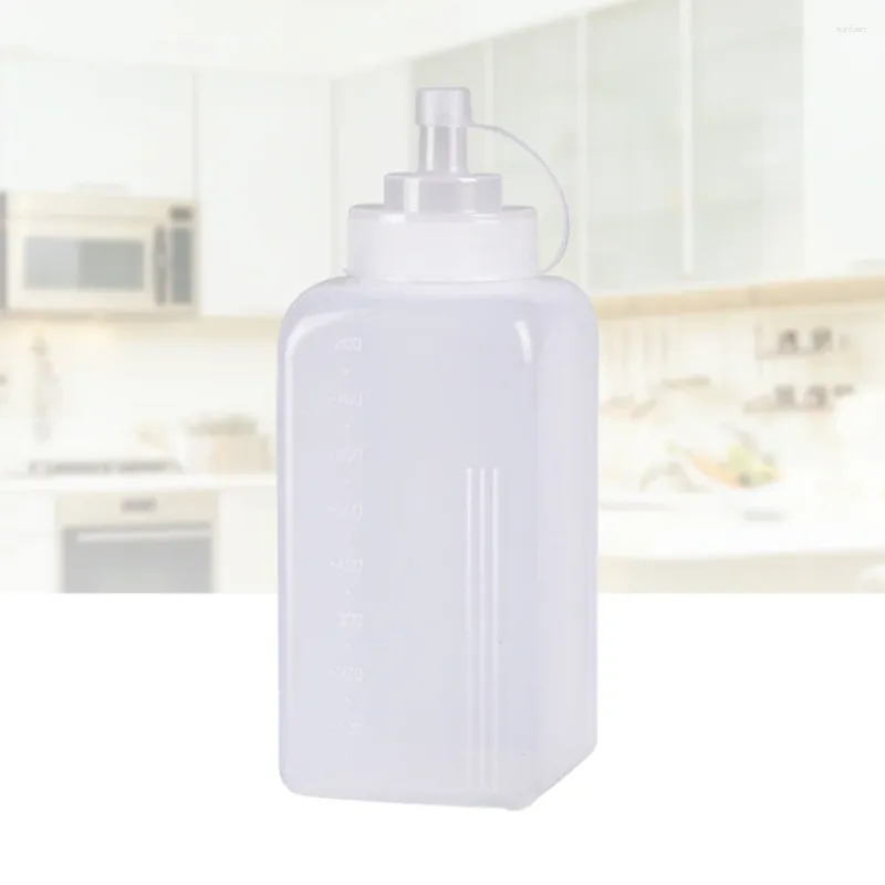 Garrafas de armazenamento Condimento Squeeze Molho Garrafa com tampa para casa cozinha restaurante 800ml branco