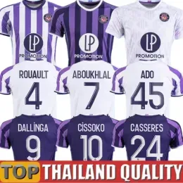 24 Toulouse 23 soccer jerseys CISSOKO DALLINGA CASSERES Home Away maillot de foot 2023 2024 Men kits football shirts uniforms ABOUKHLHL ROUA