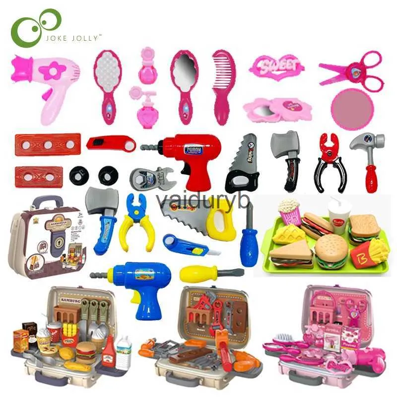 Tools Workshop ldren DIY Simulation Pretend Play Set Toys Makeup Dress-up Kids Repair Tools Hamburg Crossbody Bags Gifts for Boys Girls TMZvaiduryb