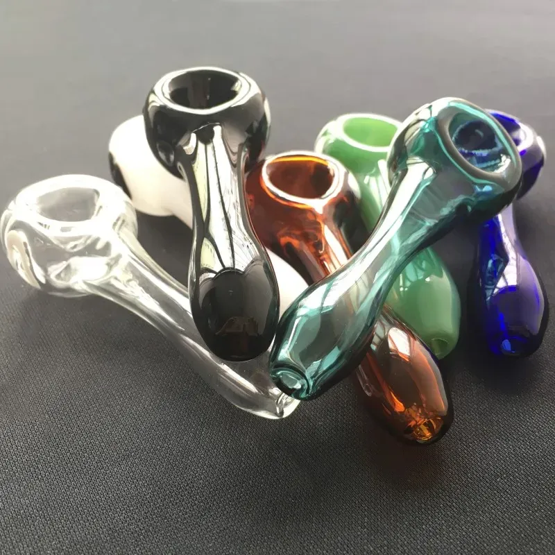 New Arrival Tobacco Pipes Glass Hand Pipe Smoking Hookah Spoon Pipes Mini Rigs Colorful Bubbler Small