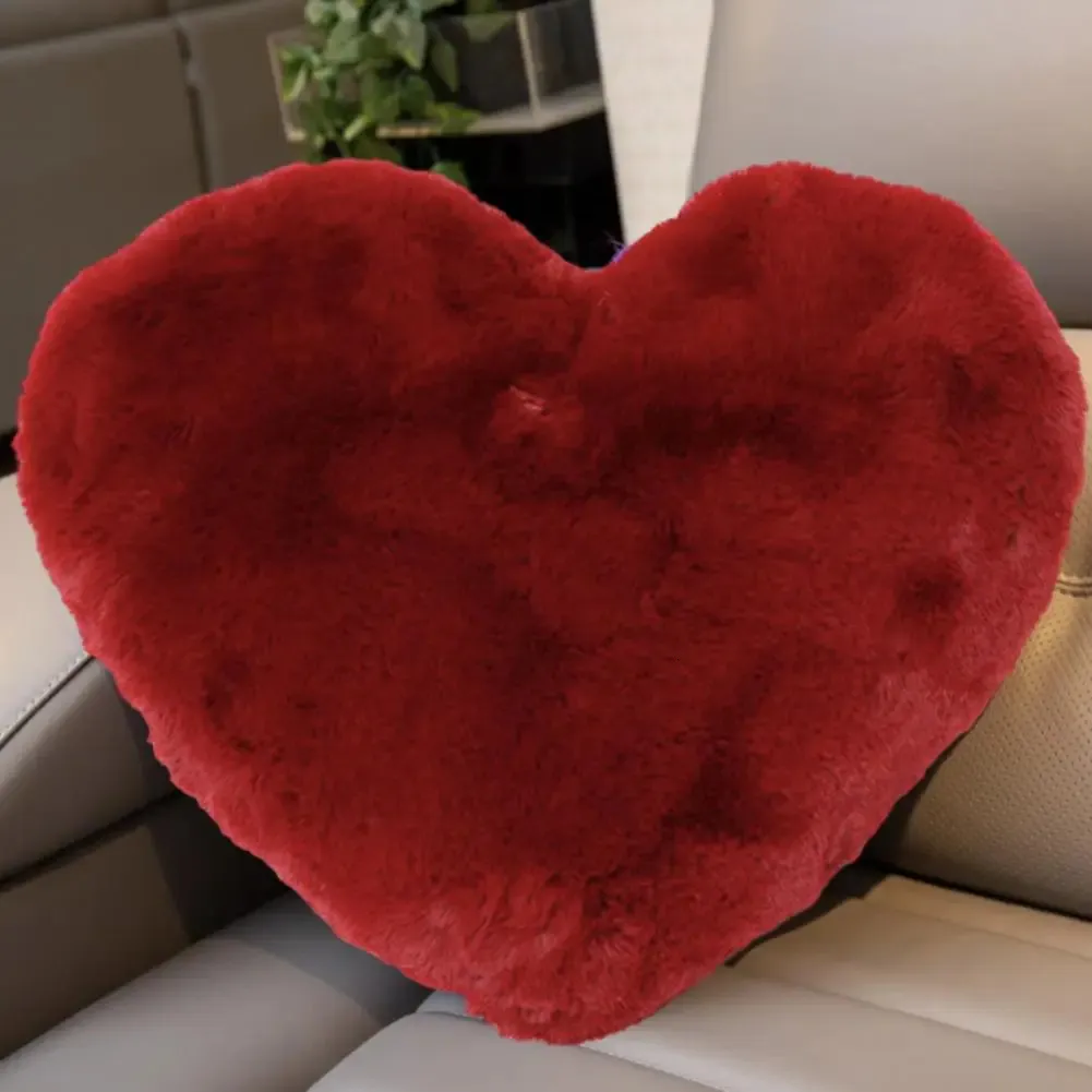 Coussin en peluche doux en forme de coeur, oreiller pour la décoration de la maison, coussin en peluche, chambre moelleuse, oreiller décoratif pour enfants, maison luxueuse 240115