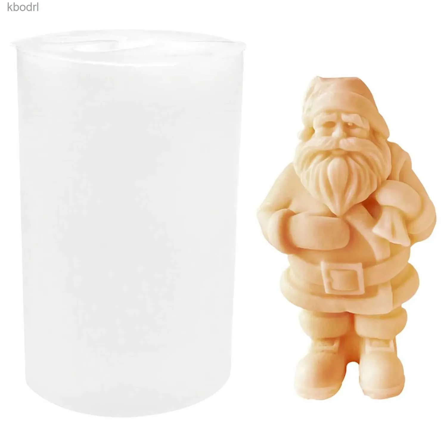 Strumenti artigianali Stampo per candele natalizie per realizzare candele Stampo in silicone 3D Babbo Natale Colata in resina Gesso fai da te Argilla polimerica Decorazioni per la casa Strumento Sup YQ240115