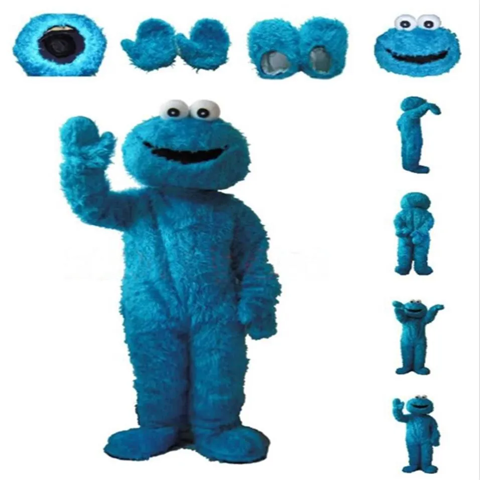 Costume da mascotte Sesame Street Cookie Monster Costume da mascotte Elmo Abito da festa elegante 304Q202s