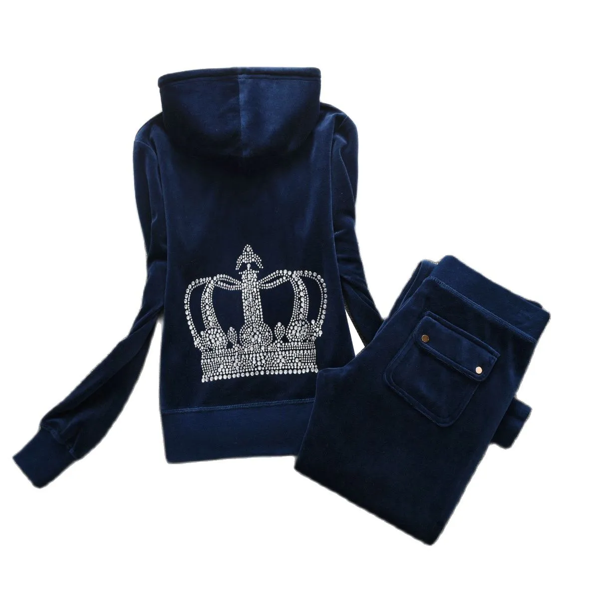 トップス 24karats RHINESTONE VELOUR JERSEY SET-UP Amazon.com: AmeriMark Women Velour Rhinestone Sweatsuit Set