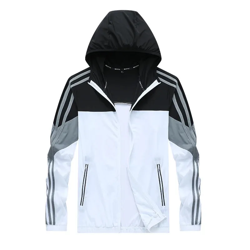 Herren Sommer Haut Mäntel Männer Outdoor UV Sonnenschutz Jacken Atmungsaktive Ultraleicht Hoodie Windjacke Mantel jaquetas masculina 240115