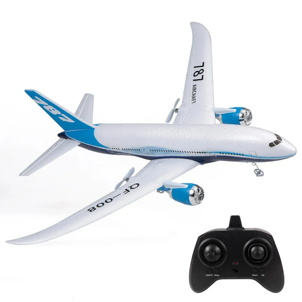 QF008 Boeing 787 modèle d'avion Miniature 3CH 2.4G, modèle d'avion moulé sous pression, jouets de collection pour garçons 240115