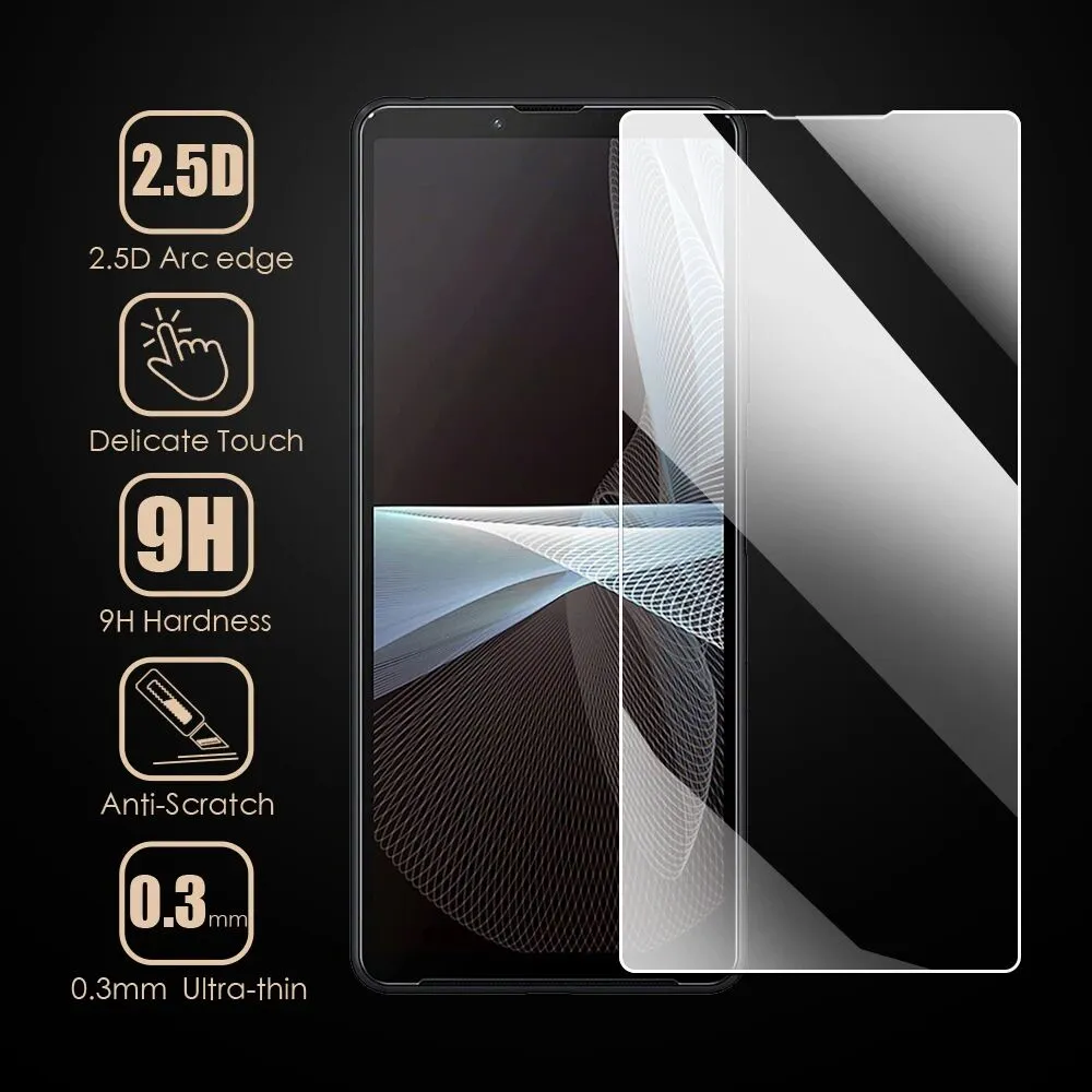 Protecteur d'écran, Film transparent en verre trempé pour Sony Xperia 10 V 1V 10V 5V IV Pro I L4 L3 Xperia 1 III 5 II Plus