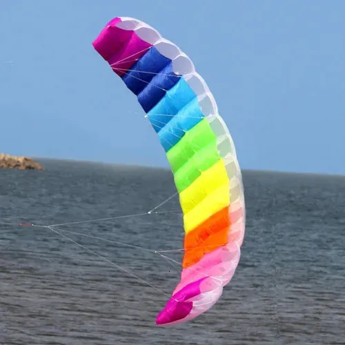 VERKOOP 2,7 m Dual Line Power Parafoil Kite Boarding / Surfen Zo spannend en goed vliegen 240116