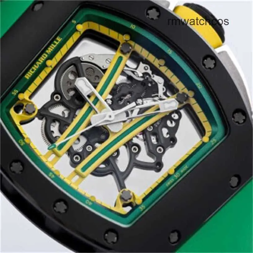 DHgate Luxury Richardmill RM61 01 John Blake Green Runway Complete Set Automatic Mechanical Watch Watches