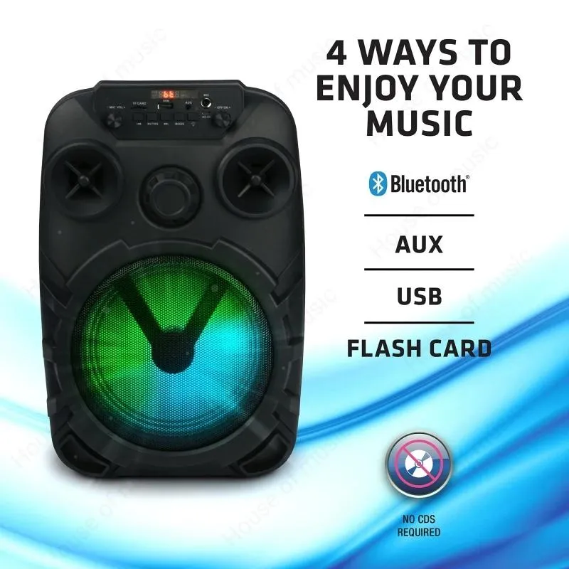 Altavoz Bluetooth con micrófono inalámbrico, altavoz con bocina grande de 8  pulgadas, potente, 6000W, PARA Karaoke