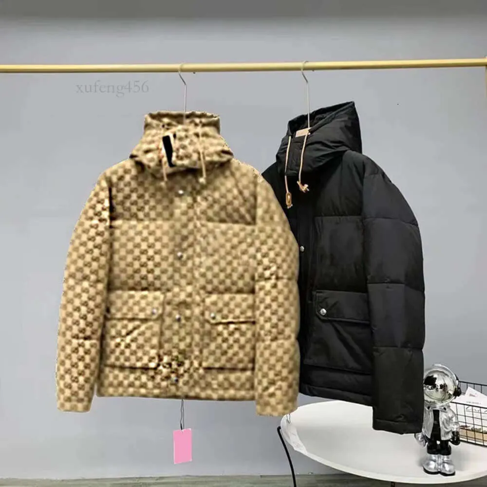 2023 Hommes Veste à capuche Automne Hiver Down Parkas Lettre avec coupe-vent à glissière Sports de plein air Kaki Noir Joint Designer Manteaux Outwear Mâle Femme Puffer