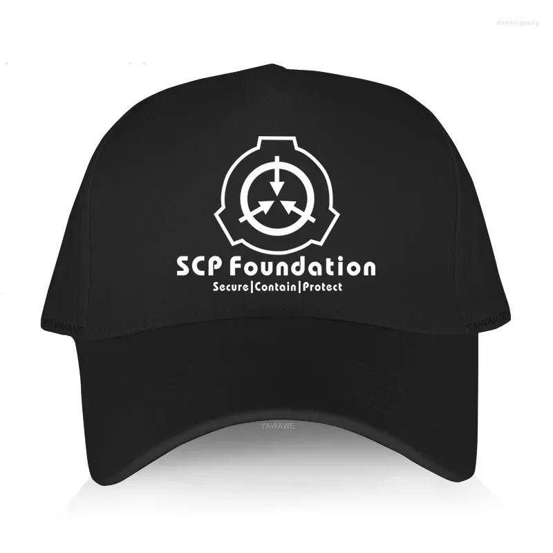 Ball Caps „SCP Foundation Secure zawieraj Logo Protect Fan wiki inspirowane zewnętrzną czapką baseballową letnie czapki modowe