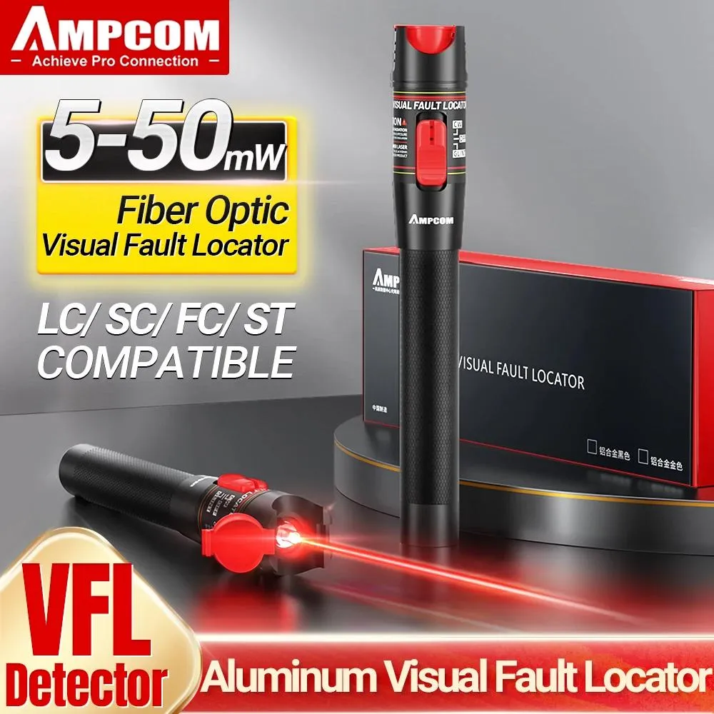 Pekare AMPCOM Mini Visual Fault Locator Optisk fiberkabel Detektion Verktyg Kabel Fel Snabbdetekteringslaserpekare för nätverkskabel