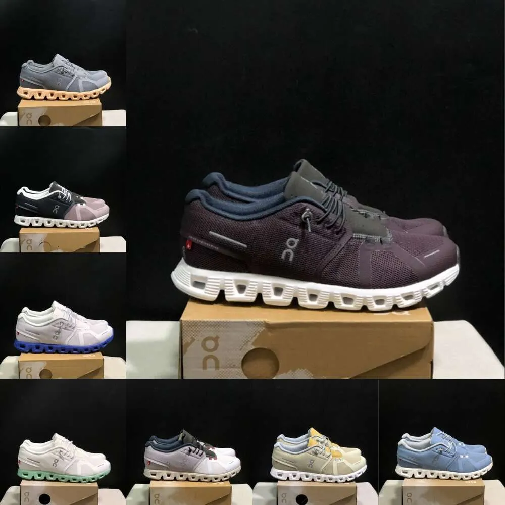 2024 Cloud 5 Hommes Femmes Designer Chaussures de course Shale Magnet Blanc Chambray Rose Shell Clouds X 5 Undyed White Pearl Hommes Femmes Entraîneur Sneaker Taille 36-45