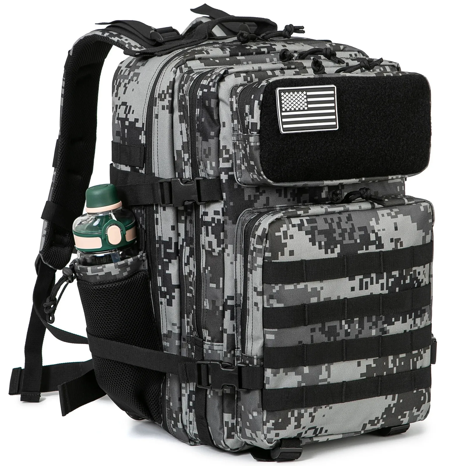 QT QY 50L militaire tactique sac à dos armée sac chasse MOLLE sac à dos GYM pour hommes EDC randonnée en plein air sac à dos sorcière porte-bouteille 240115