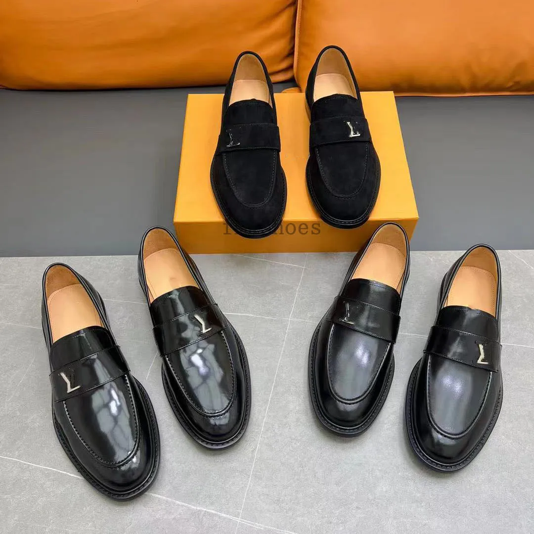 Tasarımcı Erkekler Dandy Loafers Ayakkabı Erkekler İçin Gerçek Deri Elbise Ayakkabı 2024 Yeni Marka Yüksek Kaliteli Süet Moccasins Büyük Boyut Zapatos De Hombre Boyut 38-47 1.9 01