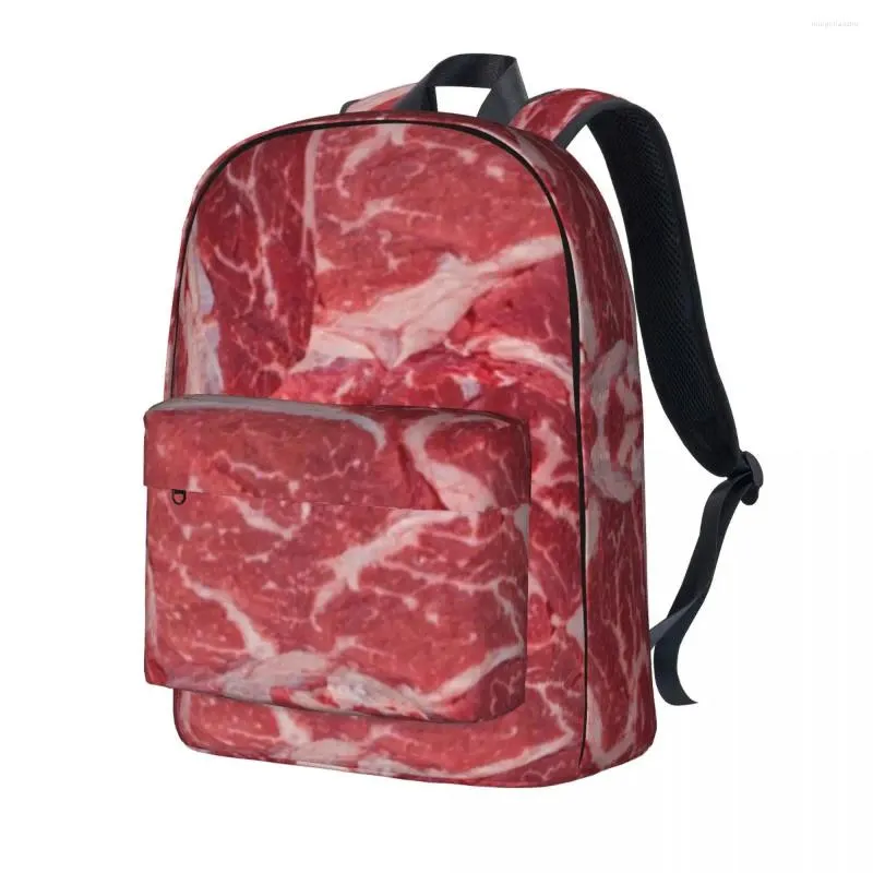 Rucksack, abstraktes geometrisches Fleisch, lustige Sportrucksäcke, Jugend, elegante High-School-Taschen, weicher Designer-Rucksack