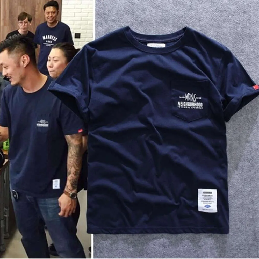 23ss mode yu wenle sommar kortärmad t -shirt för herr hong kong stil passande enkel halva