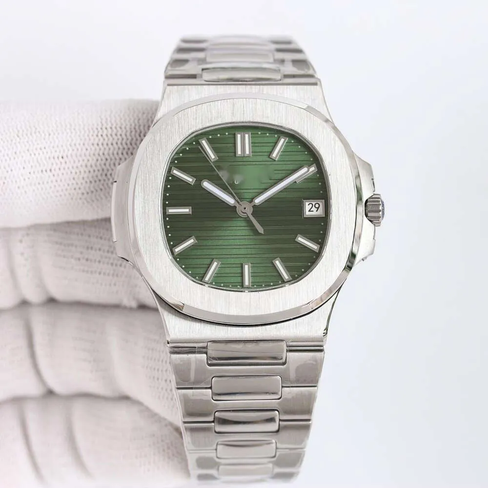 Designer-Herrenuhr 5711, hochwertiges mechanisches Uhrwerk, alle Zifferblätter funktionieren superleuchtend, Uhr mit transparenter Datumsanzeige, Montre W0SX