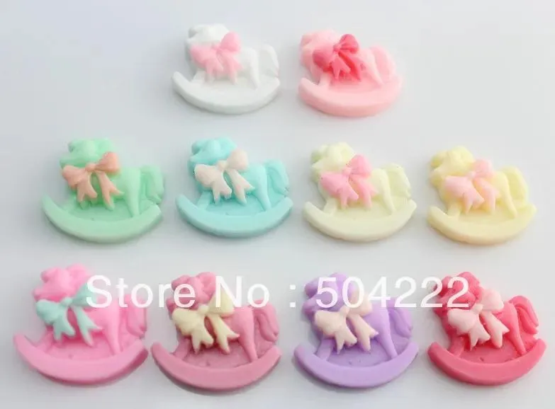 Display 200pc Ponie Cabochon Resin Decoden Scrapbook Button Kawaii Cameo Bobby Pins Pendants Diy Scrapbook,hair Bow 26mm Lovely Ponie