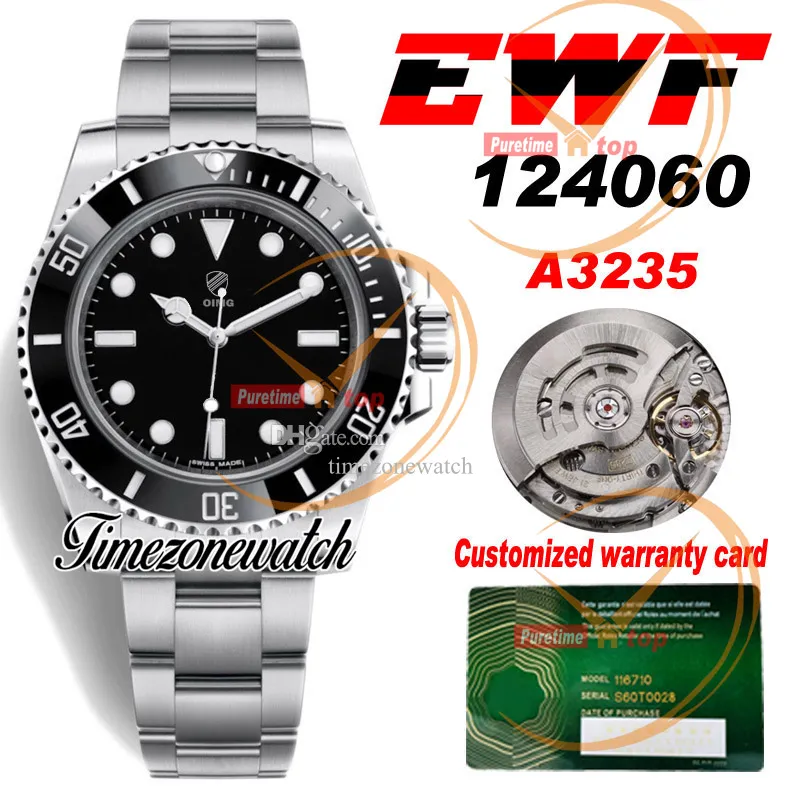 EWF V2 41 mm A3235 Cal 3235 automatisch herenhorloge keramiek bezel zwarte wijzerplaat 904L stalen kast armband beste versie dezelfde seriële garantiekaart Timezonewatch EWA4