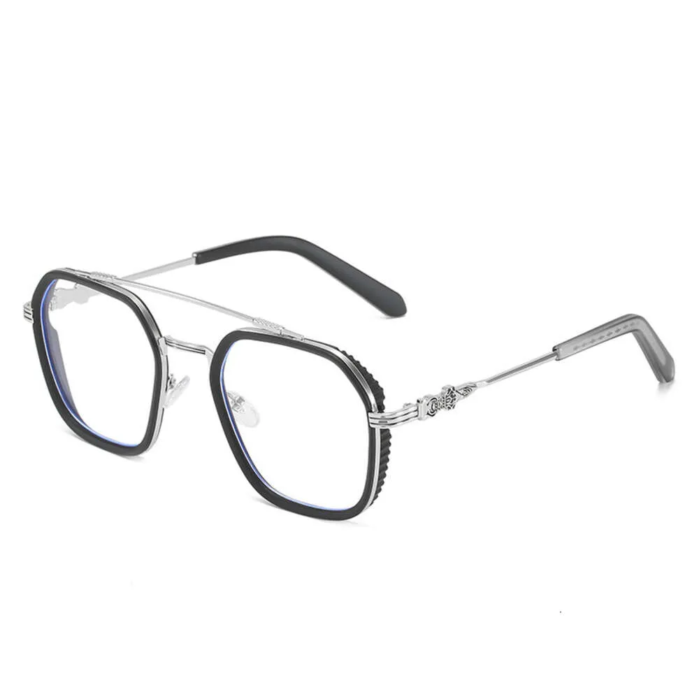 2024 Luxus-Designer-CH-Sonnenbrille für Damen, verchromt, Brillengestelle, Herren, große Mann-Flachlinse, Myopie, Herz-Brillengestell, Damen, Unisex, hochwertige Brillen DOW6