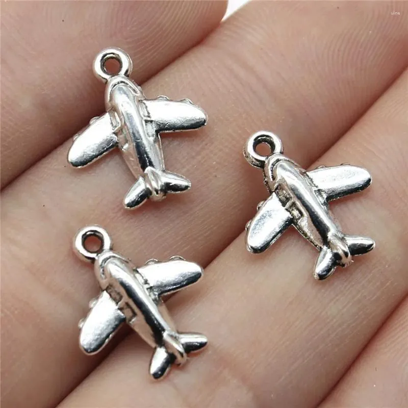 Charms 40pcs 15x13mm Airplane Charm Pendants For Jewelry Making Aircraft Airbus