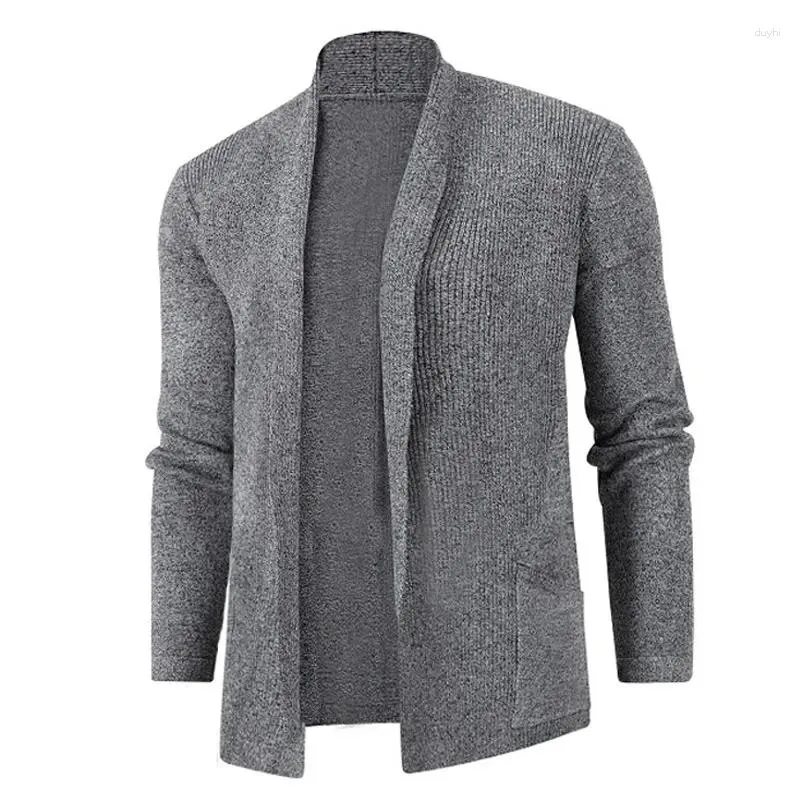 남자 스웨터 2024 가을/겨울 대형 니트 긴 소매 패션 캐주얼 솔리드 카디건 코트