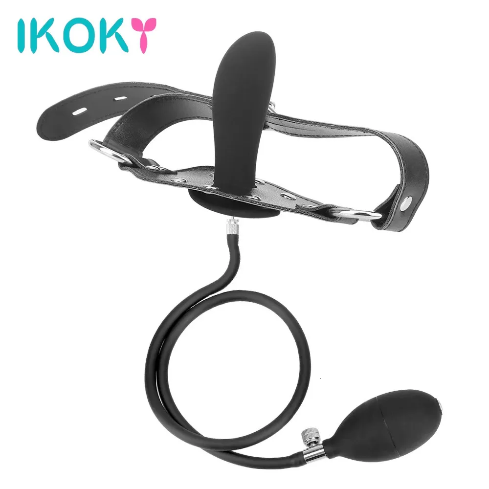 Bouche Gag Godes Gonflables Expander Pénis Court Outils Sexuels Pour Couple Bondage Adultes Jeux Jouets Érotiques Produits De Fellation 240115