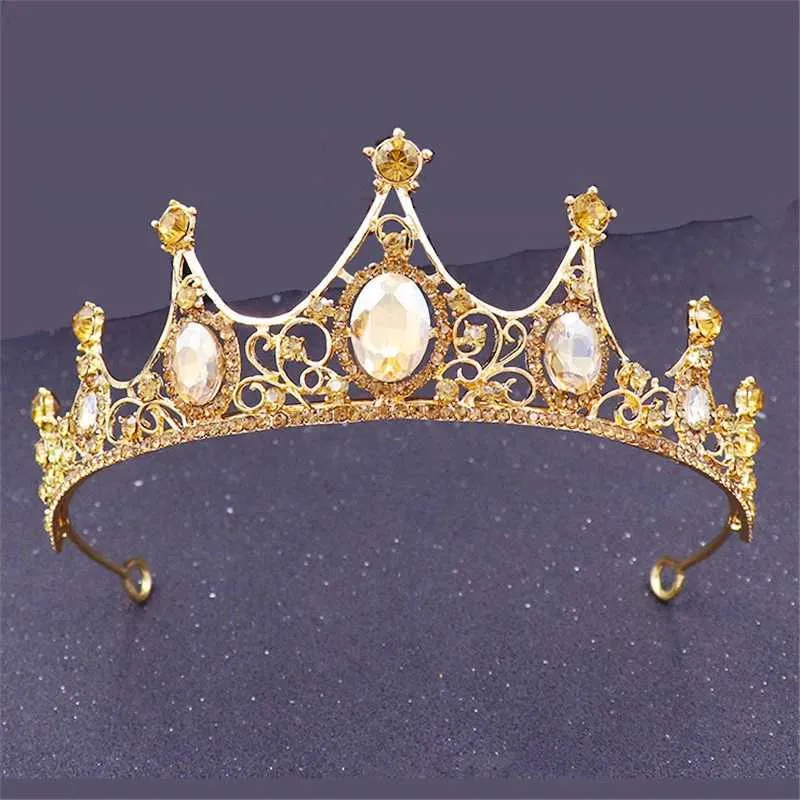 Diademas Princesa Tiaras de metal Pequeña corona Diadema para niñas Tocado de baile Fiesta Cumpleaños Boda Joyería para el cabello Adornos para la cabeza L2401015