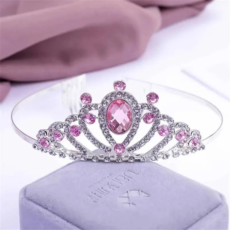 Headbands Princess Tiaras Crown Headband for Girls Dance Performance Headdress Children's Party Wedding Hair Jewelry Head OrnamentsL2401015