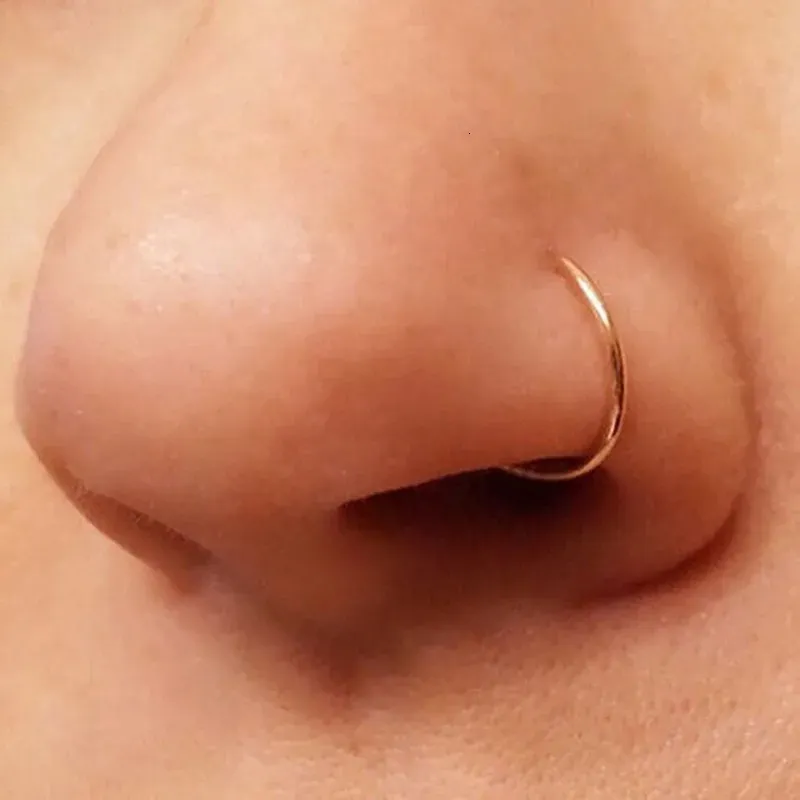 1 st näsringsklipp septum ring bakbrosk tragus spiral små piercing näsringar för kvinnor kroppsmycken tillbehör 240115