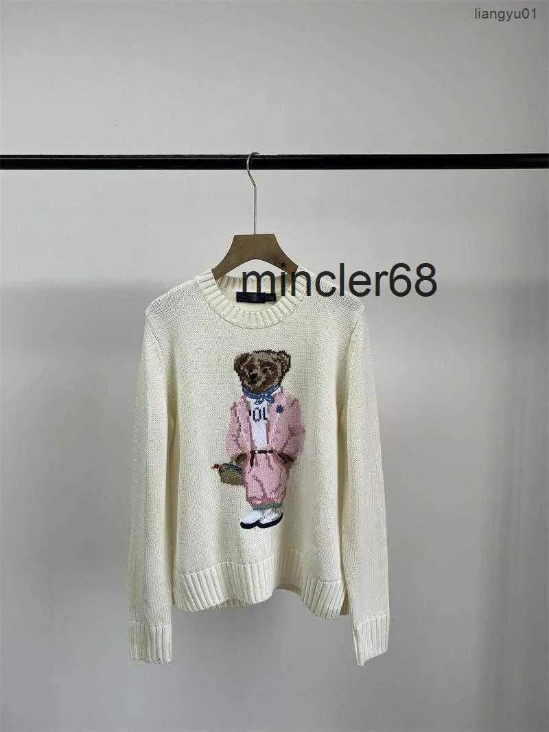 Pulls pour hommes Femmes Pulls Cartoon RL Bear Femmes Vêtements d'hiver Mode Manches longues Pull tricoté Coton Laine Coton Doux XZ4W