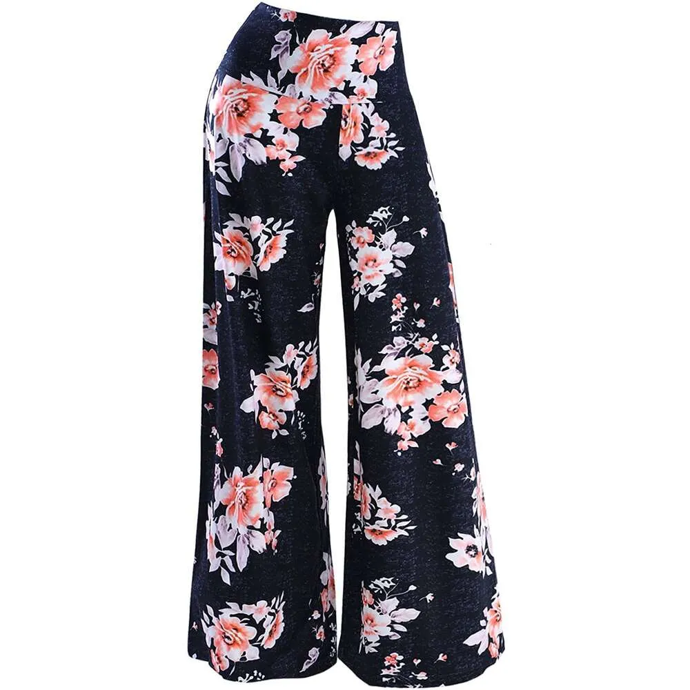 Spring/summer Women's Sports Fitness Running Casual Pants Loose Large Hem Wide Leg Pants Yoga Pants Designer women's casual pants with printed sports pants P8TD