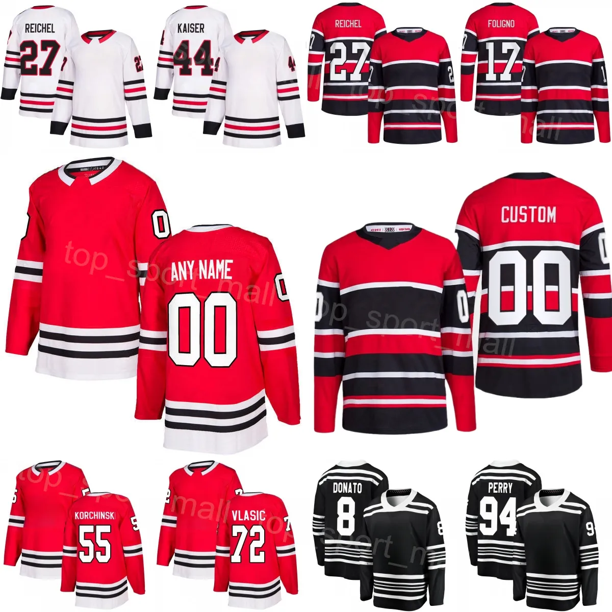 Femme Jeune Homme Hockey 94 Corey Perry Maillots 8 Ryan Donato 17 Nick Foligno 55 Kevin Korchinski 27 Lukas Reichel 44 Wyatt Kaiser 72 Alex Vlasic Heritage Classic Sale