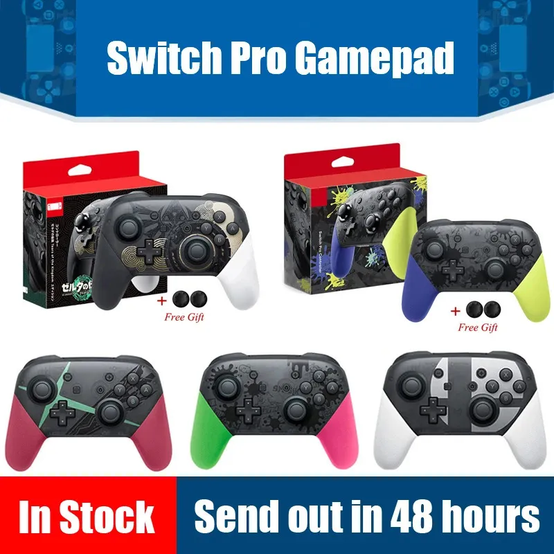 Wireless Bluetooth Gamepad för Nintend Switch Pro Controller Joystick för Switch Game Console med 6-axelhandtag 240115