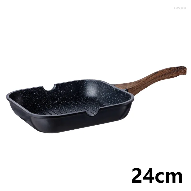 Pannor 24 cm Maifanshi Special Steak Freying Pot Breakfast Fried Egg Multi Function Hushåll Non Stick Flat Bottom