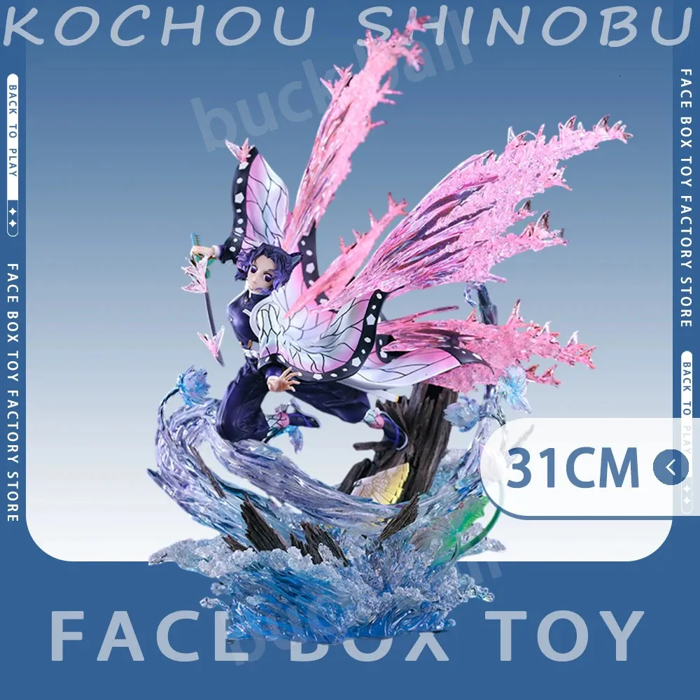 31 cm Dämonentöter Anime-Figuren Kochou Shinobu Actionfigur Fantasy-Hausfigur PVC-Statue Modellpuppe Sammlerspielzeug Geschenke 240116