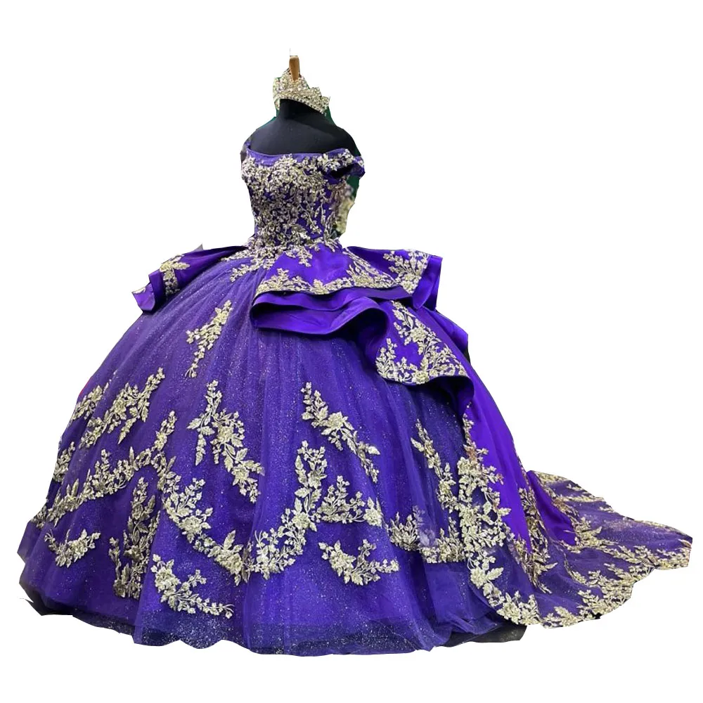purple and gold quince dresses Quinceanera  Couture Candy Plum/Gold Size Available (as of 4/16/2025) Lilac Sweetheart Sleeveless Quinceanera Dresses