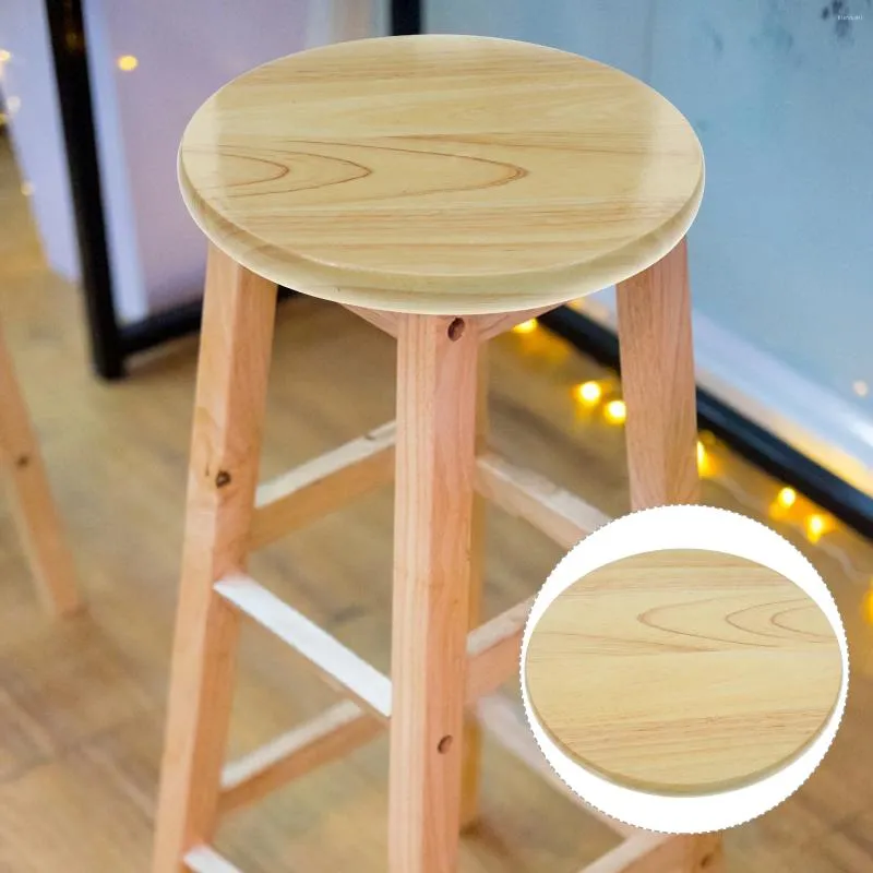 Chair Covers Round Stool Noodles Wood Seat Wooden Canteen Replacement Bar Stools Supply Solid