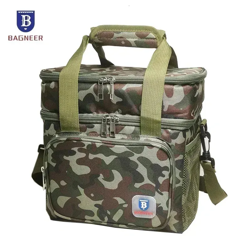 BAGNEER Bolsas refrigeradoras para picnic Bolsa térmica para el almuerzo Estuche con aislamiento para alimentos Bolsa para el almuerzo portátil impermeable para oficina Correa para el hombro Caja de enfriamiento 240116