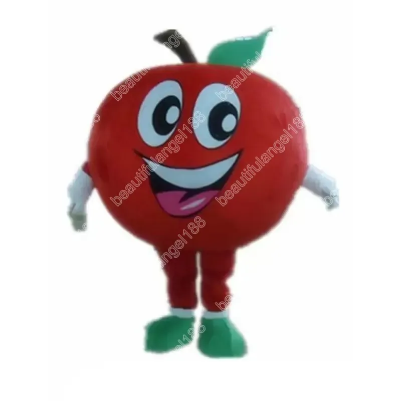 Profesyonel Apple Maskot Kostüm Cadılar Bayramı Noel Süs Partisi Elbise Karikatür Karakter Takım Karnaval Unisex Yetişkinler Kıyafet