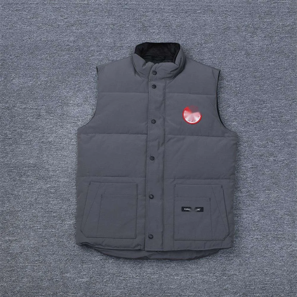 Designer Canada Gilet Tasca d'oca Giacche Uomo Capispalla Piumino Cappotto Casual Cerniera Distintivi Girocollo Abiti invernali Colore multiplo Alta qualità SRWJ