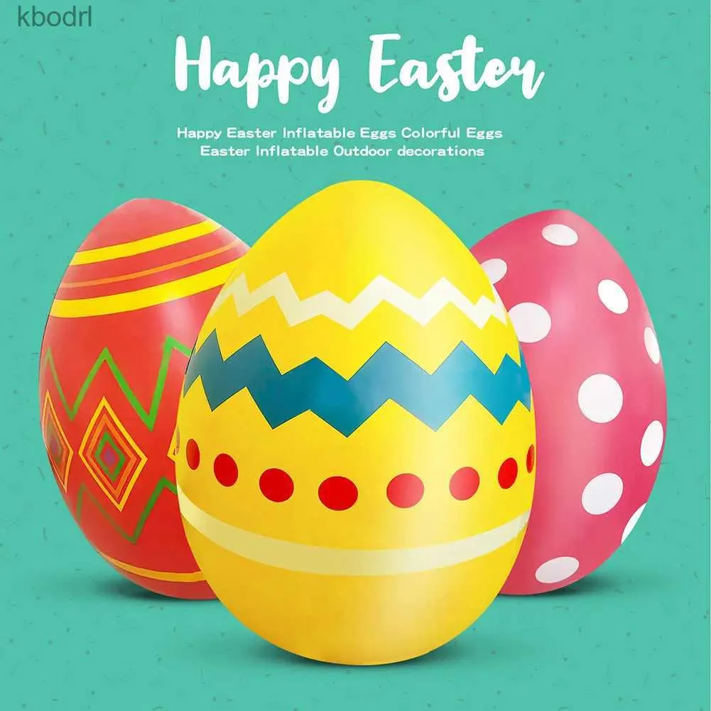 Garden Decorations Colorful Easter Decoration Festival Decor Inflatable Easter Eggs Build-in LEDs Easter Egg for Indoor Outdoor Yard Garden YQ240116