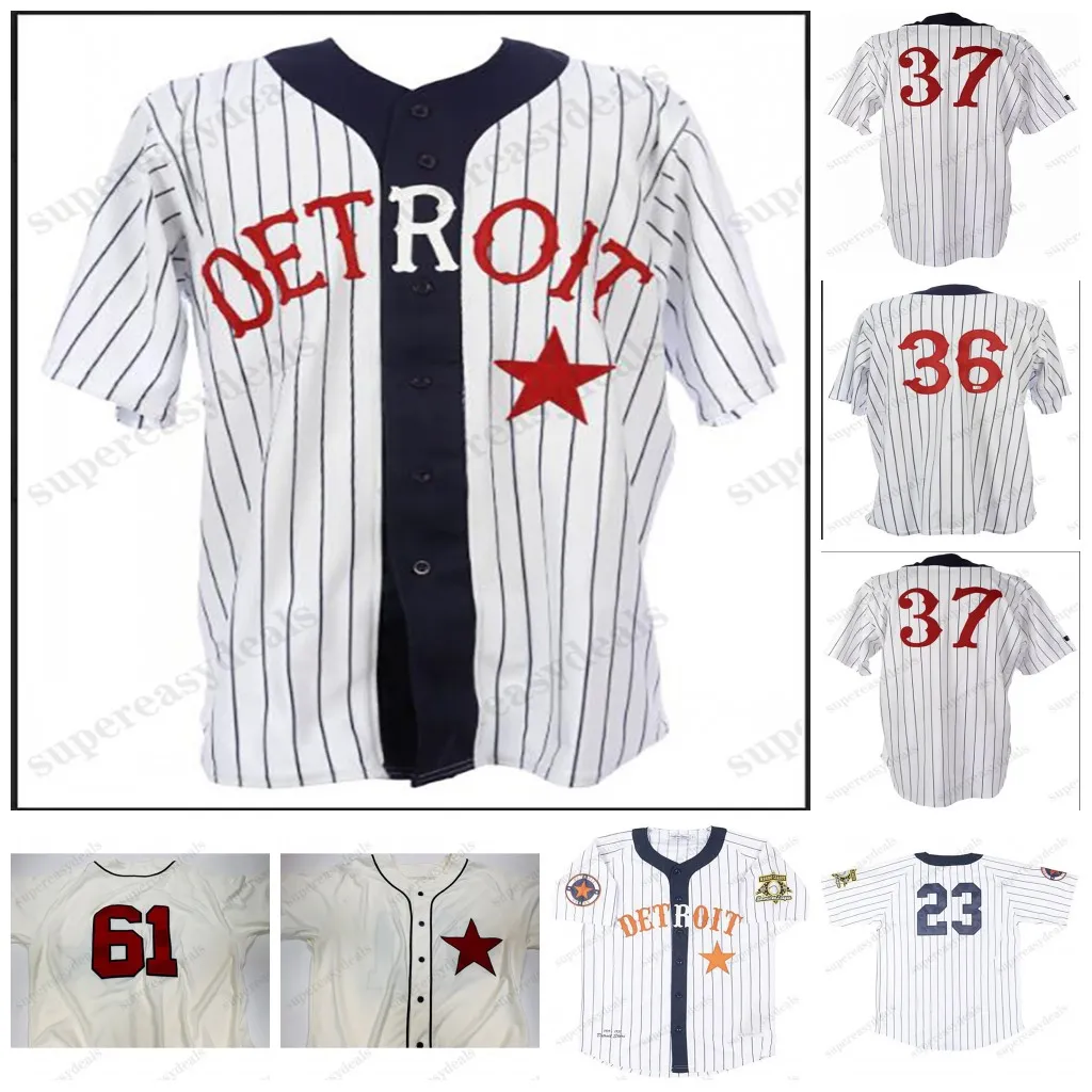 Detroit Stars Negro Leagues 1995 Juan Samuel 2014 Joe Nathan 1995 Joe Boever 1995 Jeff Jones Shane Greene Ian Kinsle Baseball Jersey