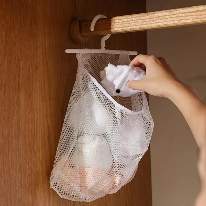 Opbergzakken Mesh Hangende Tas Wasknijper Mand Organizer Voor Tote Ruimtebesparend Droog