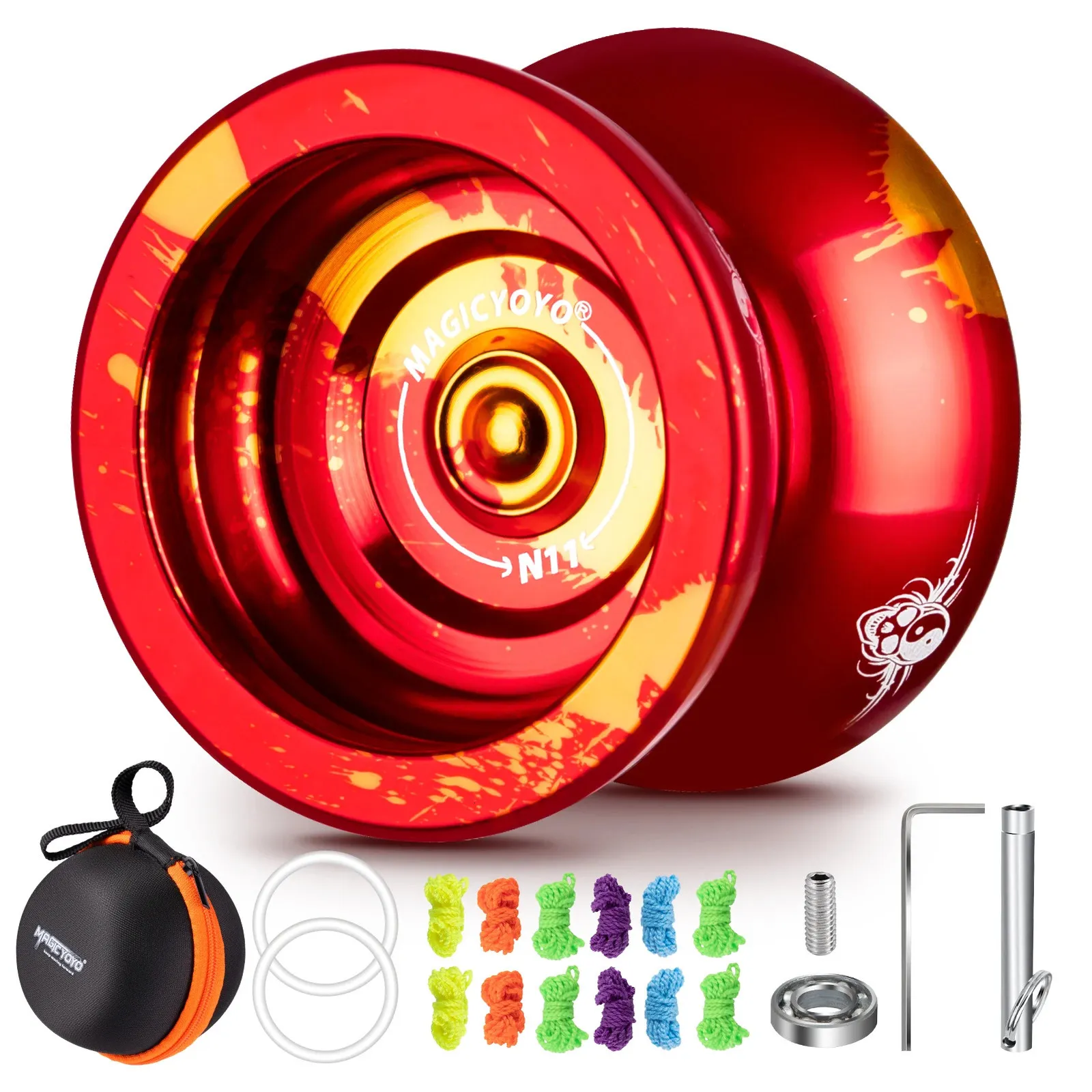 MAGICYOYO Professional Yoyo N11 Yoyo réactif pour enfants Yo à double usage avec kit d'accessoires 240116